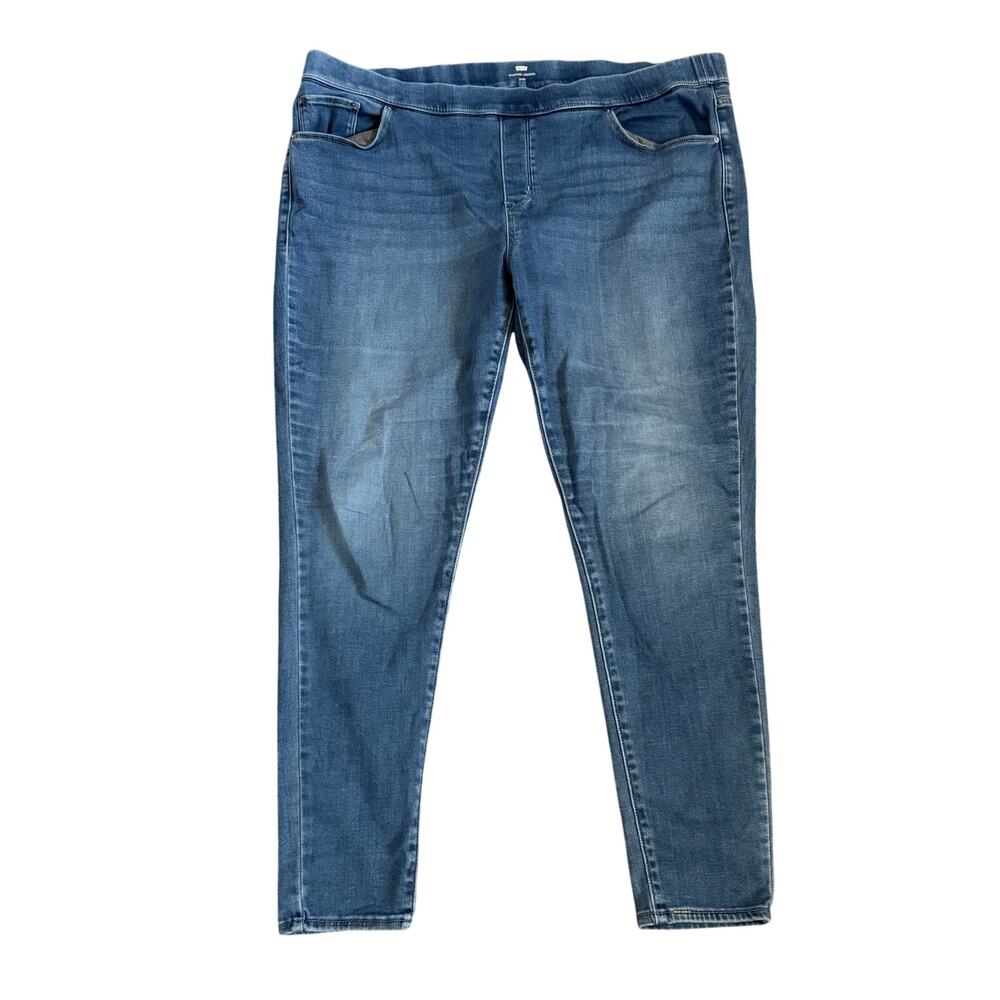 Levi's Shaping Legging Pull On Jeans Womens Plus Size 24W M  Light Wash